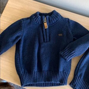 Carters 3 month navy zipped front sweater